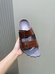 Okify Balenciaga Brown Men Sandals Crocodile - 6