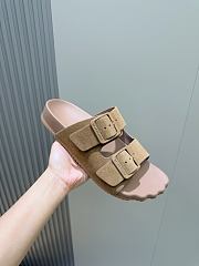 Okify Balenciaga Light Brown Men Sandals Suede - 6