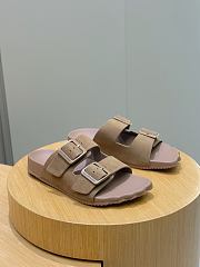 Okify Balenciaga Light Brown Men Sandals Suede - 5