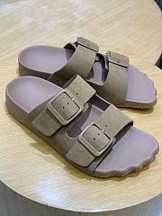 Okify Balenciaga Light Brown Men Sandals Suede - 2