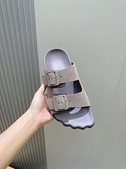 Okify Balenciaga Gray Men Sandals Suede - 3
