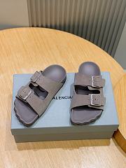 Okify Balenciaga Gray Men Sandals Suede - 1