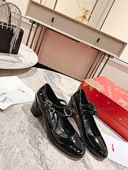 Okify Christian Louboutin Black Patent Mary Jane Shoes 5.5cm - 3