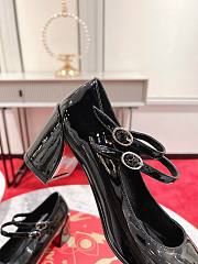 Okify Christian Louboutin Black Patent Mary Jane Shoes 5.5cm - 4