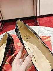 Okify Christian Louboutin Black Patent Platform High Heels 5.5cm - 3