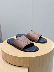 Okify Louis Vuitton Portofino Black And Brown Men Slides - 4