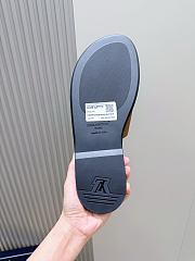 Okify Louis Vuitton Portofino Black And Brown Men Slides - 5