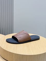 Okify Louis Vuitton Portofino Black And Brown Men Slides - 6