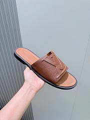 Okify Louis Vuitton Portofino Brown Men Slides - 4