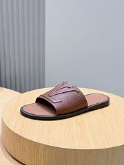 Okify Louis Vuitton Portofino Brown Men Slides - 2