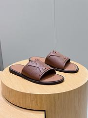 Okify Louis Vuitton Portofino Brown Men Slides - 3