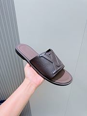 Okify Louis Vuitton Portofino Dark Brown Men Slides - 6