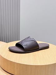 Okify Louis Vuitton Portofino Dark Brown Men Slides - 5