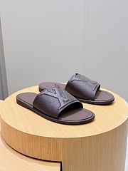 Okify Louis Vuitton Portofino Dark Brown Men Slides - 3