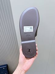 Okify Louis Vuitton Portofino Dark Brown Men Slides - 2