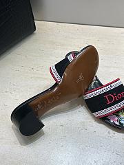 Okify Dior Dway Black Flower High Heel Sandals 4.5cm - 3