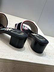 Okify Dior Dway Black Flower High Heel Sandals 4.5cm - 2