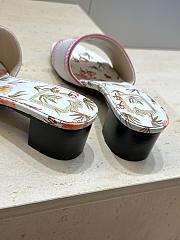 Okify Dior Dway Pink Flower High Heel Sandals 4.5cm - 6