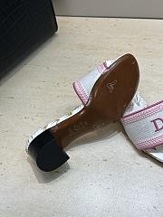 Okify Dior Dway Pink Flower High Heel Sandals 4.5cm - 3