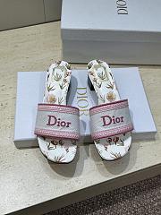 Okify Dior Dway Pink Flower High Heel Sandals 4.5cm - 2