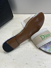 Okify Dior Dway Green Flower Women Slides - 2