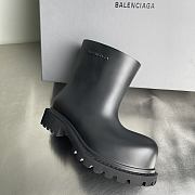 Okify Balenciaga Steroid Black Round Toe Boots Unisex - 5