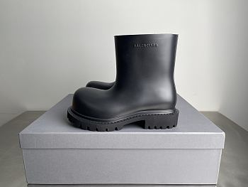 Okify Balenciaga Steroid Black Round Toe Boots Unisex