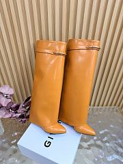 Okify Givenchy Shark Brown Long Women Boots 9cm - 1