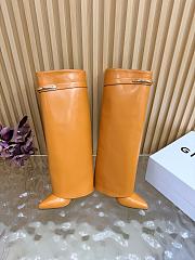 Okify Givenchy Shark Brown Long Women Boots 9cm - 2