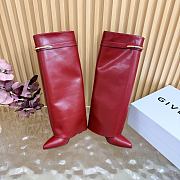 Okify Givenchy Shark Red Long Women Boots 9cm - 3