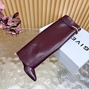 Okify Givenchy Shark Red Burgundy Long Women Boots 9cm - 2