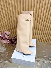Okify Givenchy Shark Beige Long Women Boots 9cm - 1