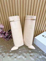 Okify Givenchy Shark Beige Long Women Boots 9cm - 4