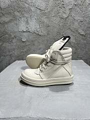 Okify Rick Owens 2022SS White Kid Sneakers  - 5