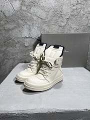 Okify Rick Owens 2022SS White Kid Sneakers  - 1