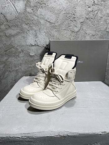 Okify Rick Owens 2022SS White Kid Sneakers 