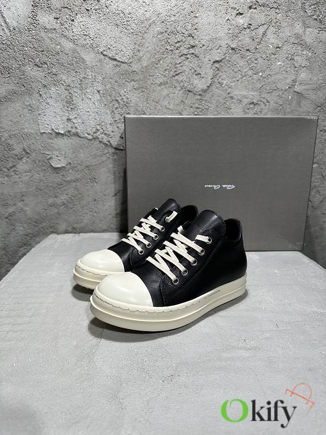 Okify Rick Owens 2023SS Black Low Top Kid Sneakers 28781 - 1