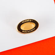 Okify Hermes Beige H Charm Gold Necklace  - 5