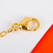 Okify Hermes Beige H Charm Gold Necklace  - 2