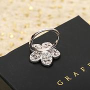 Okify Graff Flower Silver Ring With Diamond - 4