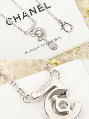 Okify CC Number 5 Silver Necklace With Diamond - 4