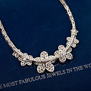 Okify Graff Flowers Silver Necklace With Diamond - 4