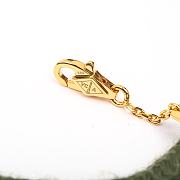 Okify VCA Flower Gold Bracelet With Green Bud  - 3