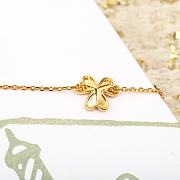 Okify VCA Flower Gold Bracelet With Green Bud  - 4