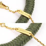 Okify VCA Flower Gold Bracelet With Green Bud  - 5