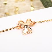 Okify VCA Flower Rose Gold Bracelet With Pink Bud  - 2