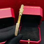 Okify Cartier Leopard Gold Bracelet With Diamond - 6