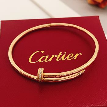 Okify Cartier Rose Gold Nail Bracelet With Diamond 17