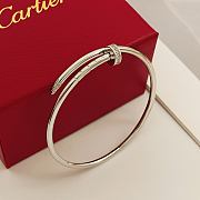 Okify Cartier Silver Nail Bracelet With Diamond 17 - 5