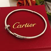 Okify Cartier Silver Nail Bracelet With Diamond 17 - 4